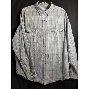 Calvin Klein Men's Shirt Size L Plaid Long Sleeve Button-Up Casual